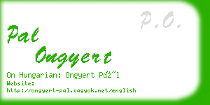 pal ongyert business card